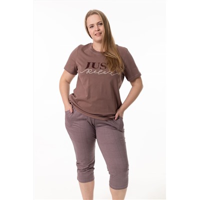 Пижама футболка и капри М325295Пк