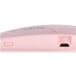 Лампа для маникюра LUF-09, UV/LED, 6 диодов, 6 Вт, USB, розовая