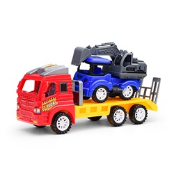 Автовоз "Дорожный строитель" с машиной, в пакете