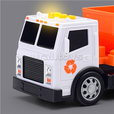 Машина "Мусоровоз" с ковшом, 1:32 (свет, звук) в коробке