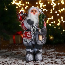 Дед Мороз под ёлку «Зимнее волшебство. Новогодняя игрушка в шубке с ремешком», 30 см