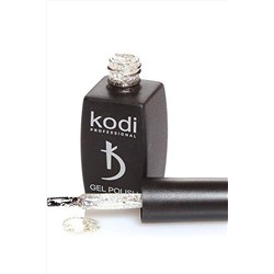 Kodi Гель-лак На прозрачной подложке, с серебряными блестками разной величины, плотный, 8 мл KRISTALLER, 1130478