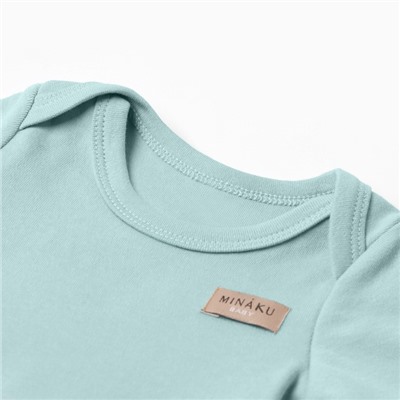 Костюм детский (боди, шорты) MINAKU, рост 62-68 см, ментол