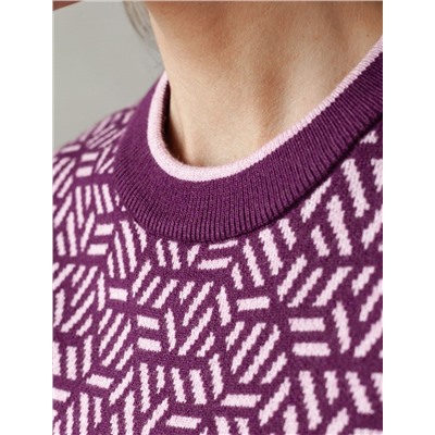 Джемпер жаккардовой вязки с кашемиром