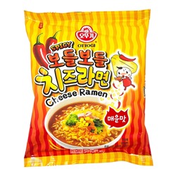 Лапша б/п нежный рамен со вкусом сыра острый Bodle Bodle Cheese Ramen Spicy Ottogi, Корея, 111 г