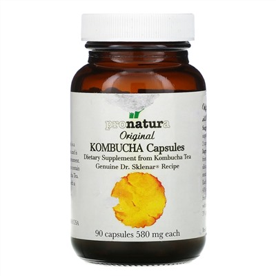 Pronatura, Kombucha Capsules, 580 mg, 90 Capsules