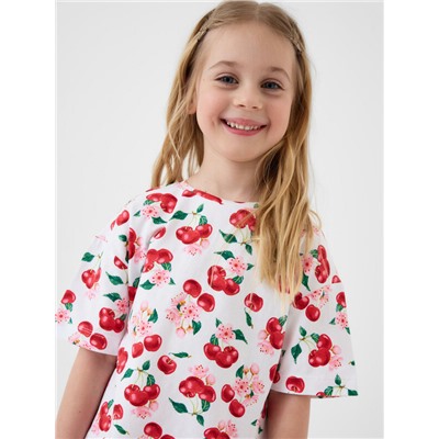 Комплект трикотажный для девочек: брюки (легинсы укороченные), фуфайка (футболка)