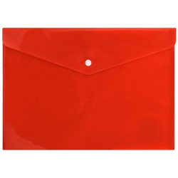 Папка с кнопкой  А4 150мкм непрозр. красный NK8015R inФОРМАТ