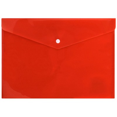 Папка с кнопкой  А4 150мкм непрозр. красный NK8015R inФОРМАТ