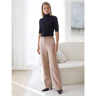 Прямые брюки из искусственной замши