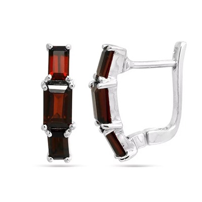 Серьги из серебра гранат, Андреа