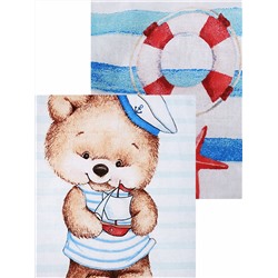 Комплект постельного белья ясельный BabyRelax Мишка морячок