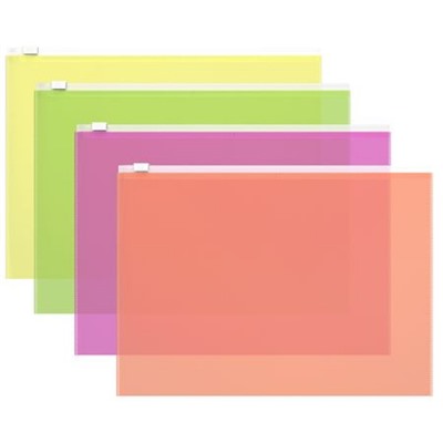 Папка на гибкой молнии B5 ZIP FIZZY Neon ассорти 47073 ErichKrause
