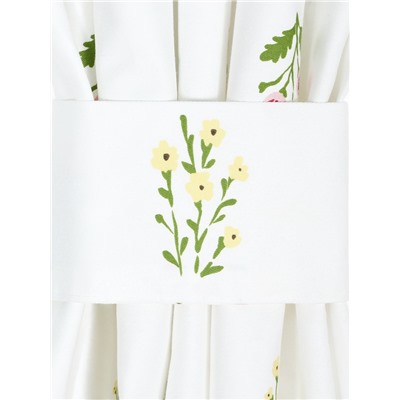 Шторы для кухни «Этель. Цветочек», 150×150 см - 2 шт., саржа 190 г/м², 100% хлопок
