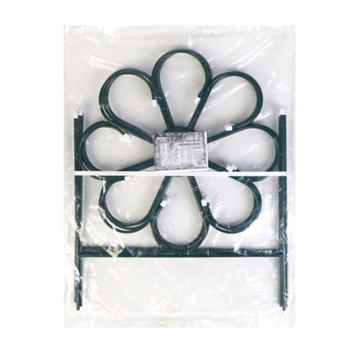 Ограждение декоративное, 75×305 см, 5 секций, металл, зелёное, «Ромашка»