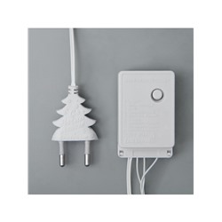 Гирлянда «Нить» 5 м, IP20, белая нить, 50 LED, 8 режимов, 220 В, свечение зелёное