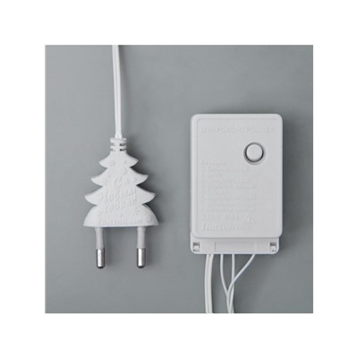 Гирлянда «Нить» 5 м, IP20, белая нить, 50 LED, 8 режимов, 220 В, свечение зелёное