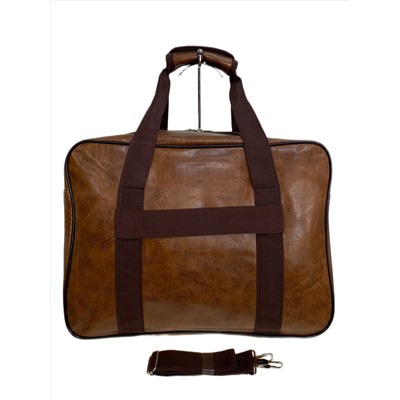 Дорожная сумка из искусственной кожи, цвет коричневый