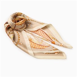 Платок женский MINAKU, размер 70×70 см, оранжевый, бежевый