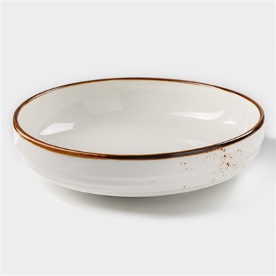 Тарелка глубокая Magistro «Церера», 1.1 л, d=22 см, фарфор, белая