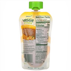 Sprout Organic, Veggie Power, Butternut Squash with Peach & Pineapple, 4 oz ( 113 g)