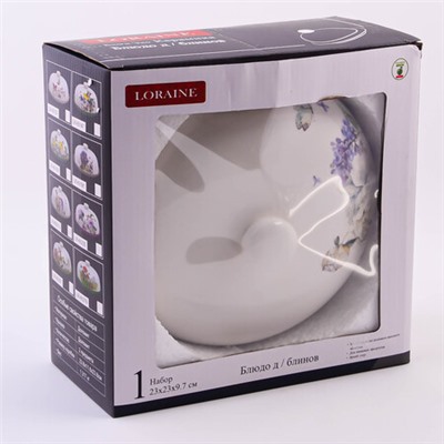 60213 Блюдо д/блинов 23,8х11см Букет фантазий LR (х12)