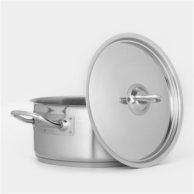 Кастрюля LUXSTAHL, 3 л, d=21.5 см, h=9.5 см, капсульное дно, индукция, нержавеющая сталь