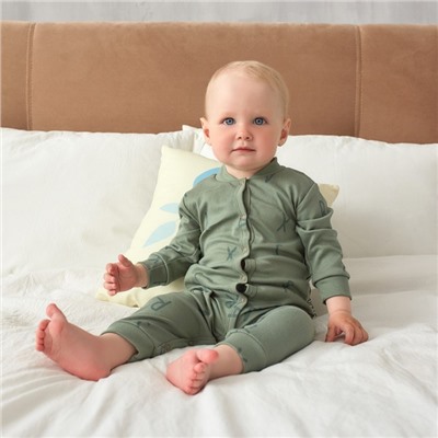 Комбинезон Крошка Я «NY», рост 68-74 см, цвет хаки