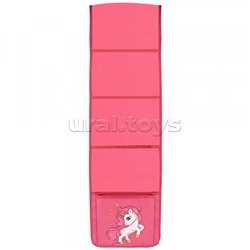 Кармашки-органайзер в шкафчик для детского сада 4 кармана 80x24 см розовый