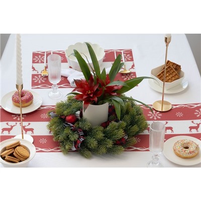 Салфетки сервировочные на стол Доляна «Новый Год», 4 шт., 45×30 см, красные