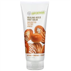 Petal Fresh, Pure, SuperFoods For Feet, Healing Heels Softening Foot Balm, Shea Butter, Tea Tree & Arnica, 7 fl oz (200 ml)