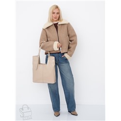 Сумка женская кожаная 5763P apricot Polina&Eiterou  в Новосибирске