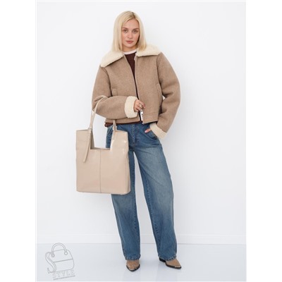 Сумка женская кожаная 5763P apricot Polina&Eiterou  в Новосибирске