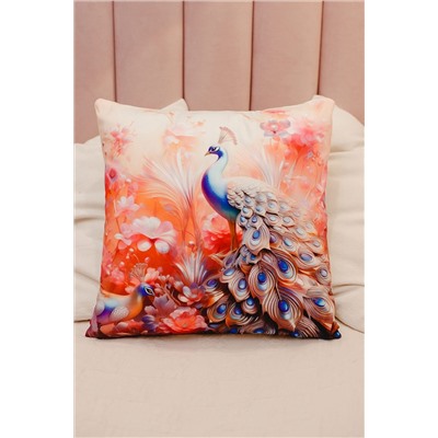 Наволочка декоративная декоративная 3 шт Павлины 3D НАТАЛИ, 1209568