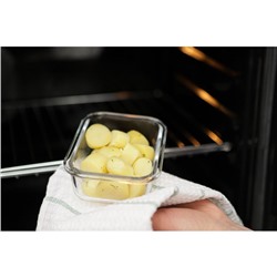 Контейнер Доляна Cook and Freeze, 380 мл, 15×11×5.5 см, с крышкой, жаропрочное стекло, МИКС