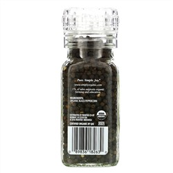 Simply Organic, Ручная мельница, чёрный перец-горошек, 2.65 унции (75 г)