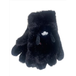 Тёплые подростковые перчатки, цвет черный