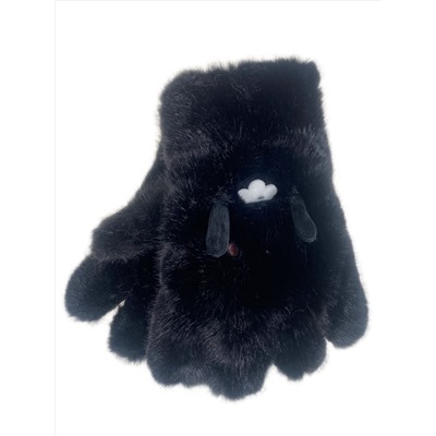 Тёплые подростковые перчатки, цвет черный