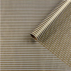 Пленка матовая для цветов «Полосы», золото, 57 см × 5 м