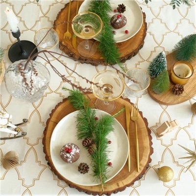 Скатерть новогодняя «Этель Winter robin» 144×220 см, 100% хлопок, саржа 190 г/м²