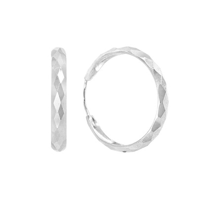 Серьги из серебра без вставки, ТРКШ-7-2,0 а/г