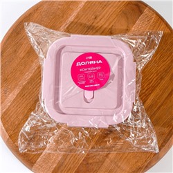 Контейнер Доляна Cook and Freeze, 300 мл, 12×6 см, с крышкой, жаропрочное стекло, цвет МИКС