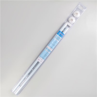 Карниз для ванной комнаты г-образный, 80×80 см, белый
