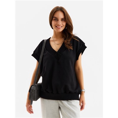 Жилет женский MINAKU: Casual Collection, чёрный, размер 42-44