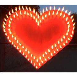 Фейерверк-шоу: наземная композиция "ОГРОМНОЕ сердце с двойным контуром"