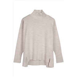 Женский джемпер оверсайз с воротником-стойкой Happyfox