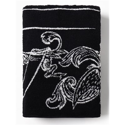 Полотенце махровое Этель «Победитель», 70×130 см, 100% хлопок, 420 г/м², чёрно-белое