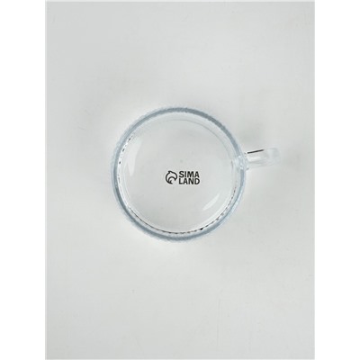 Кружка новогодняя стеклянная «Тепла и уюта», 450 мл, с крышкой