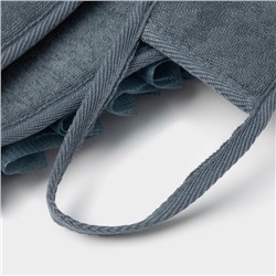 Мочалка для тела массажная Доляна «Афродита», 69×8 см, серая