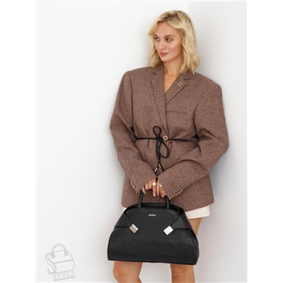 Сумка женская кожаная 98349-2P black Velina Fabbiano-Safenta  в Новосибирске